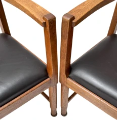 Two Art Deco Amsterdamse School Armchairs, by Frits Spanjaard, 1920s